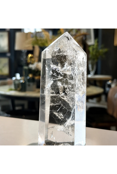 Polished Clear Quartz Point - H16 x D6.5cm