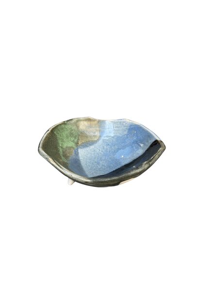 Linda Bretherton - Footed Noodle Bowl - Glazed stoneware - 6.5x17x18cm