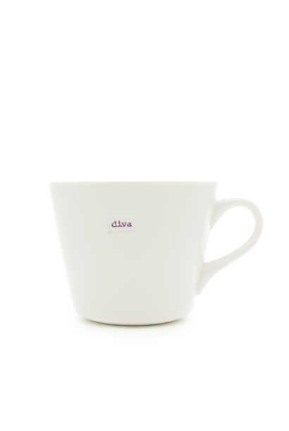 diva White Ceramic Mug 350ml by Keith Brymer Jones
