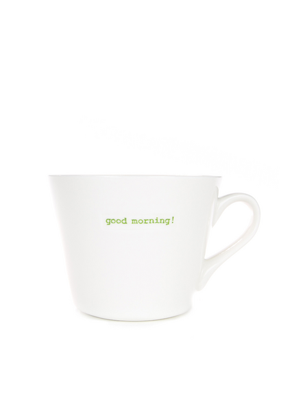good morning! White Ceramic Mug 350ml by Keith Brymer Jones
