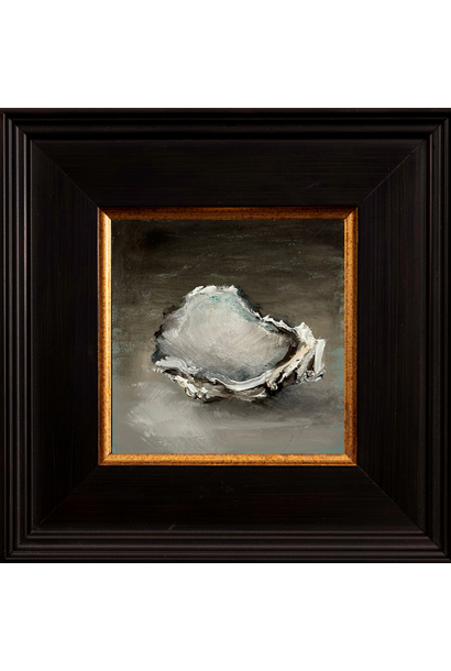 Garth Nichol - Shell (On Silver) I, 2026 - Oil on dibond - 18x18cm framed