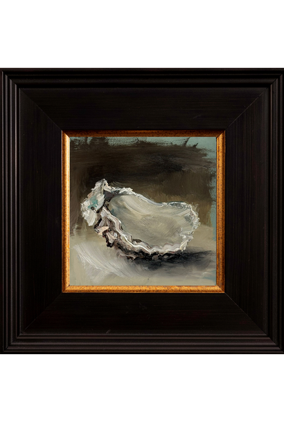 Garth Nichol - Shell (On French Green) I, 2026 - Oil on dibond - 18x18cm framed