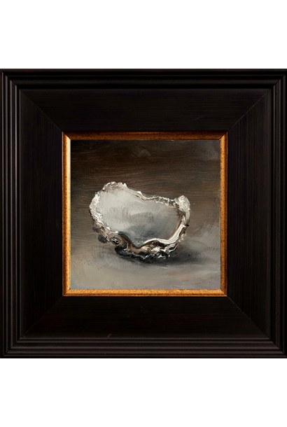 Garth Nichol - Shell (On Silver) II, 2026 - Oil on dibond - 18x18cm framed