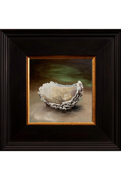 Garth Nichol - Pearl (On Emerald), 2026 - Oil on dibond - 18x18cm framed
