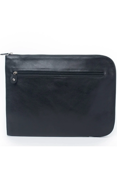 Henk Berg - Zip Folio - Black - Vegetable Tan Leather - Tasmania