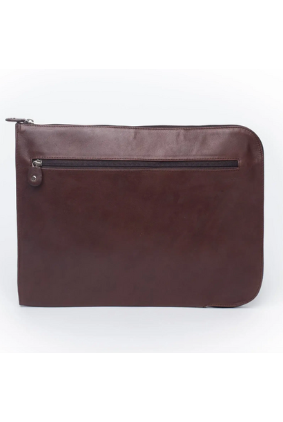 Henk Berg - Zip Folio - Brown - Vegetable Tan Leather - Tasmania