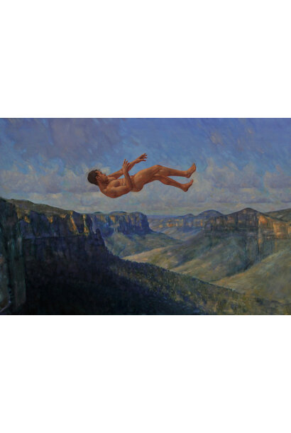 SOLD - Liam Nunan - A body adrift, 2026 - Oil on canvas - 75x110cm