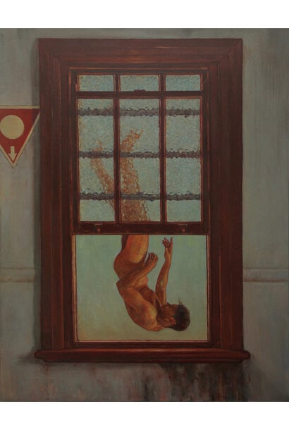SOLD - Liam Nunan - A body outside, 2026 - Oil on canvas - 110x80cm