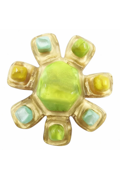 Dominique Denaive - Inna Brooch Multi Grass - Paris
