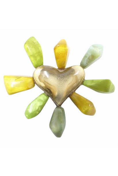 Dominique Denaive - Kanika Brooch Multi Grass - Paris