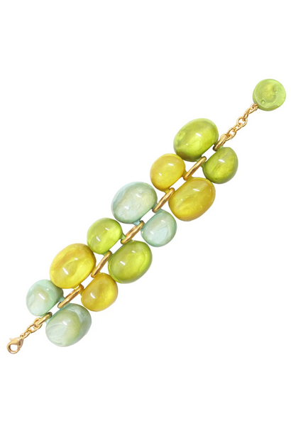 Dominique Denaive - Andrea Bubble Bracelet Multi Green - Paris