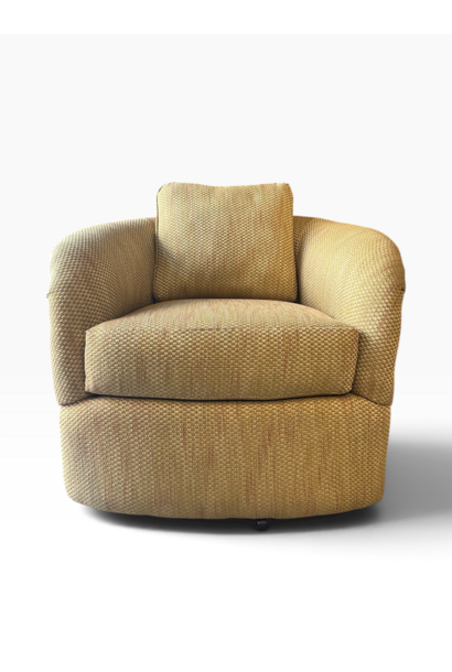 Vintage Pair of Classic Textured Swivel Armchair - Sold as Pair - USA