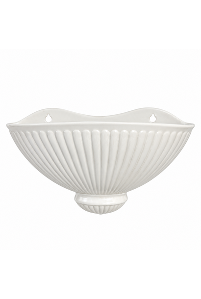 Vintage Wedgwood - Moonstone Shell Wall Vase - Cream - L25 x H14cm UK