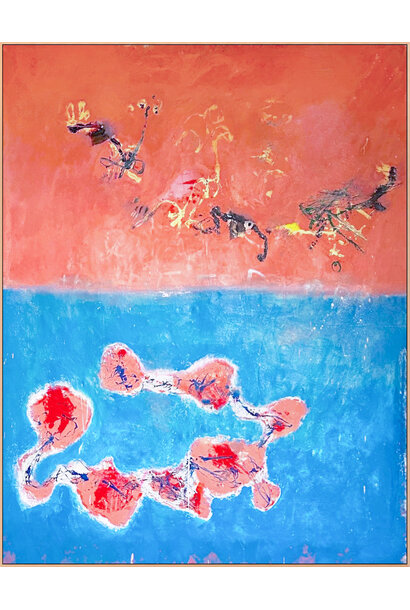 Harold David - And Throw It In the Ocean, 2025 - Mixed media on canvas - 160x133cm framed