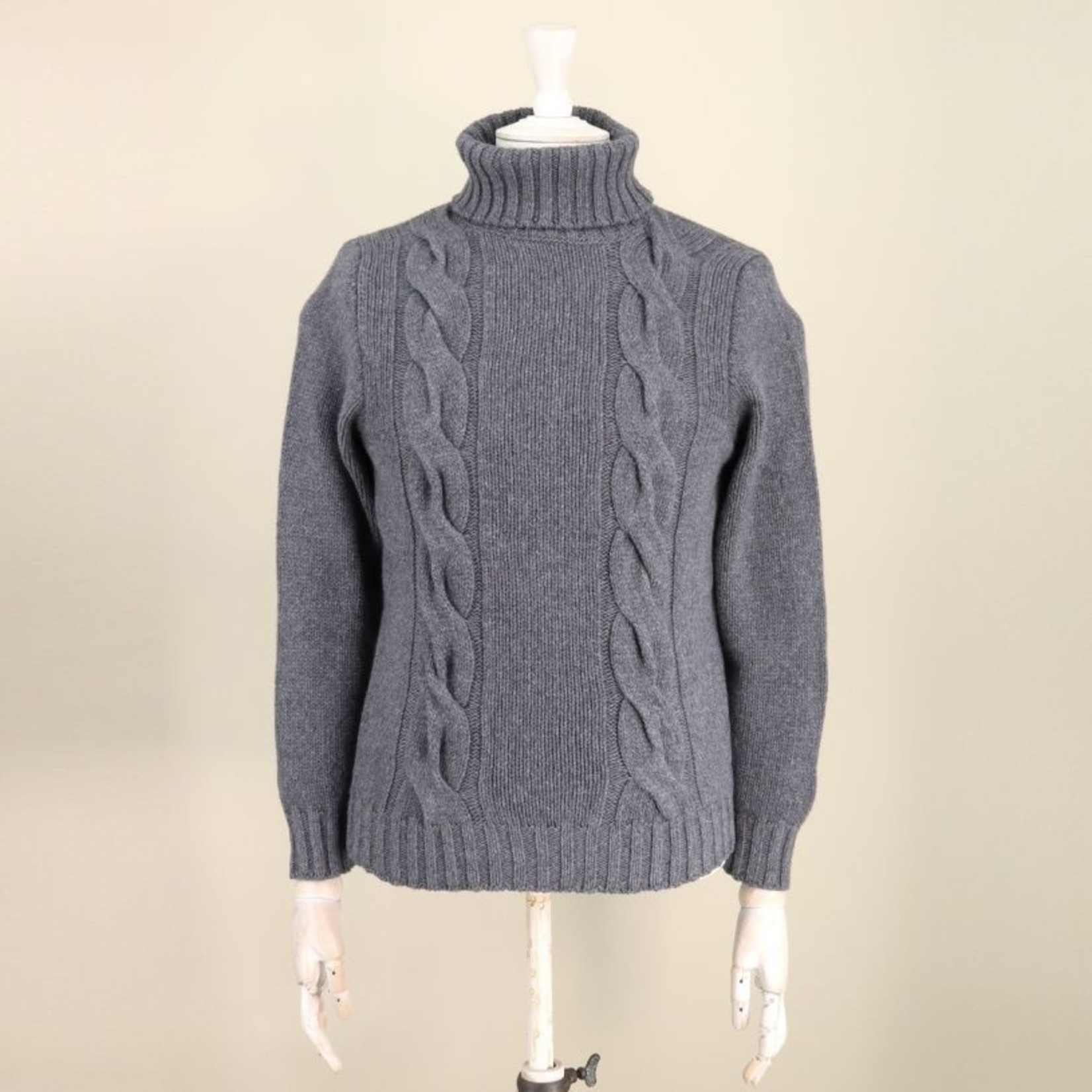 Anderson & Sheppard Anderson & Sheppard Twin cable roll neck sweater