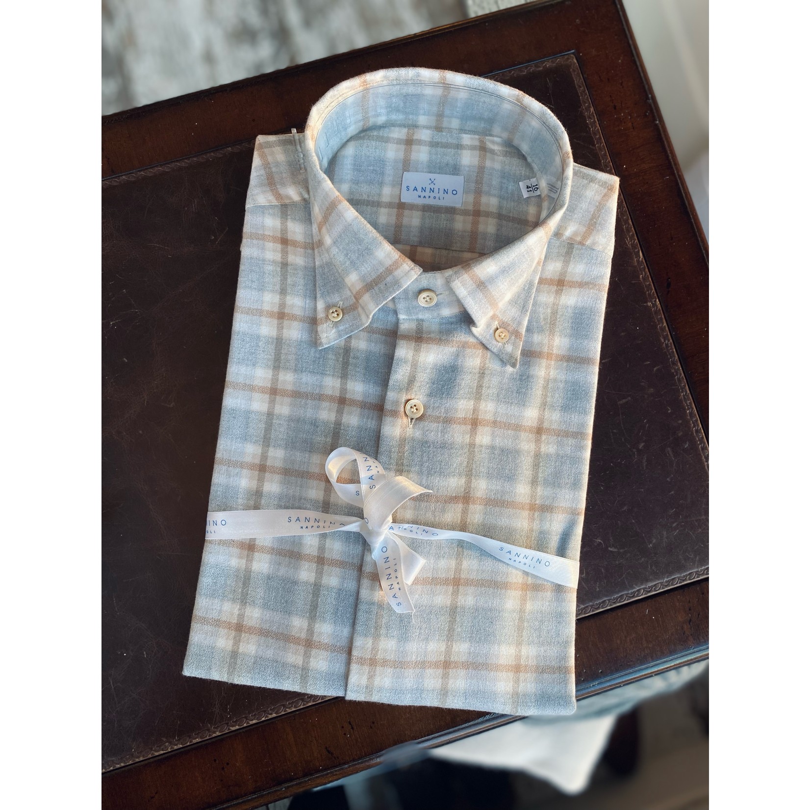 Sannino chemise à col boutonné à carreaux