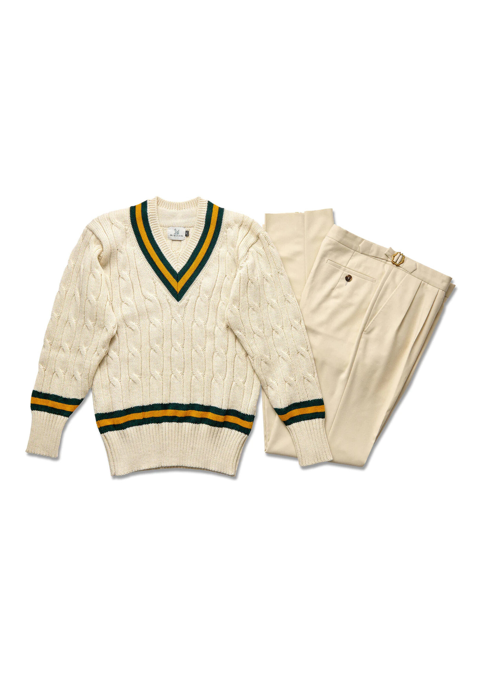 The Merchant Fox Fox flannel cricket sweater