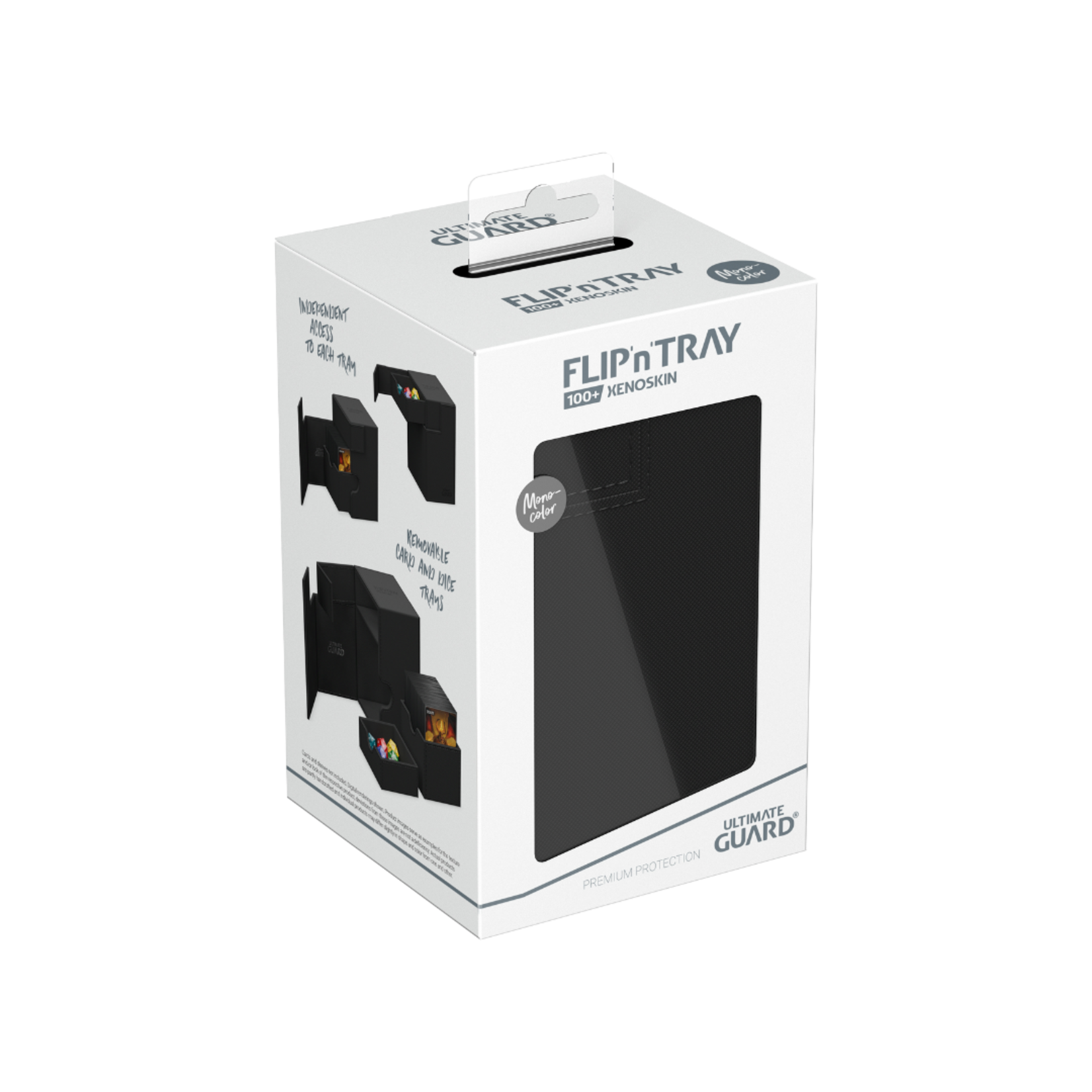 Accessoires Deck Box Flip'n'Tray - 100+ Monocolored Black