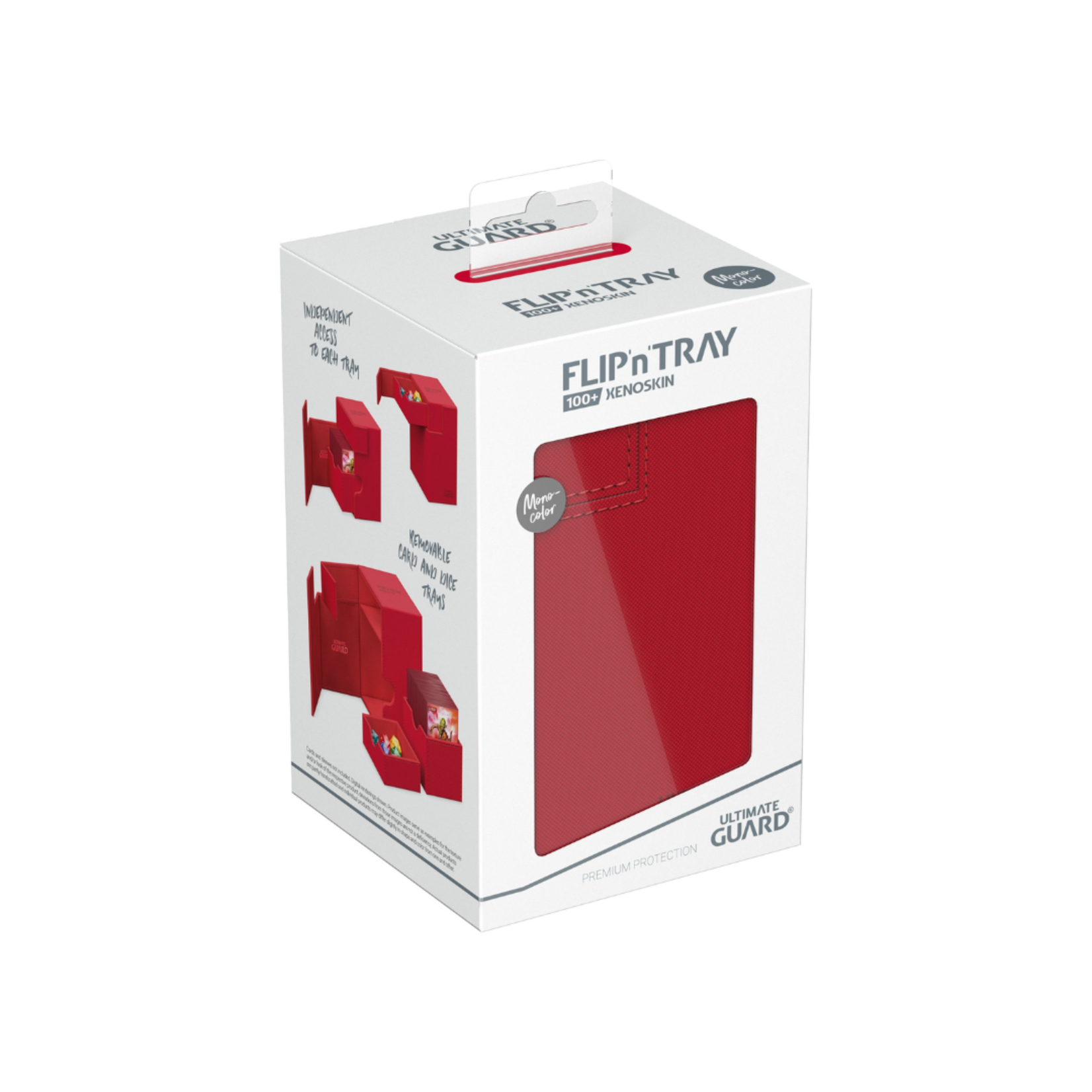 Accessoires Deck Box Flip'n'Tray - 100+ Monocolored Red