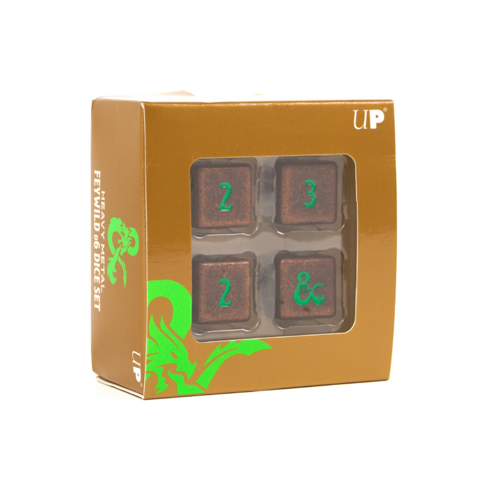 Ultra Pro Heavy Metal Dice - D6 Copper/Green 4ct