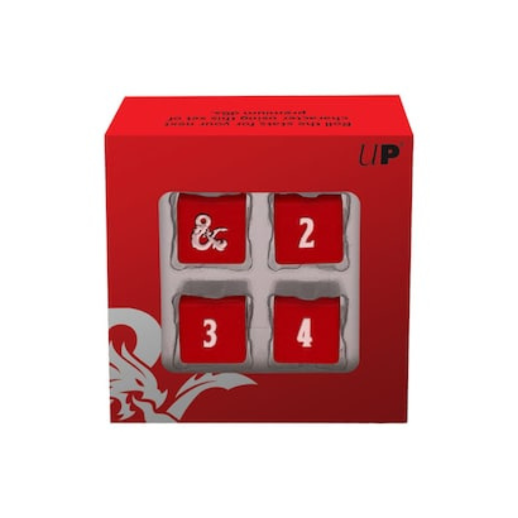 Ultra Pro Heavy Metal Dice - D6 Red/White 4ct