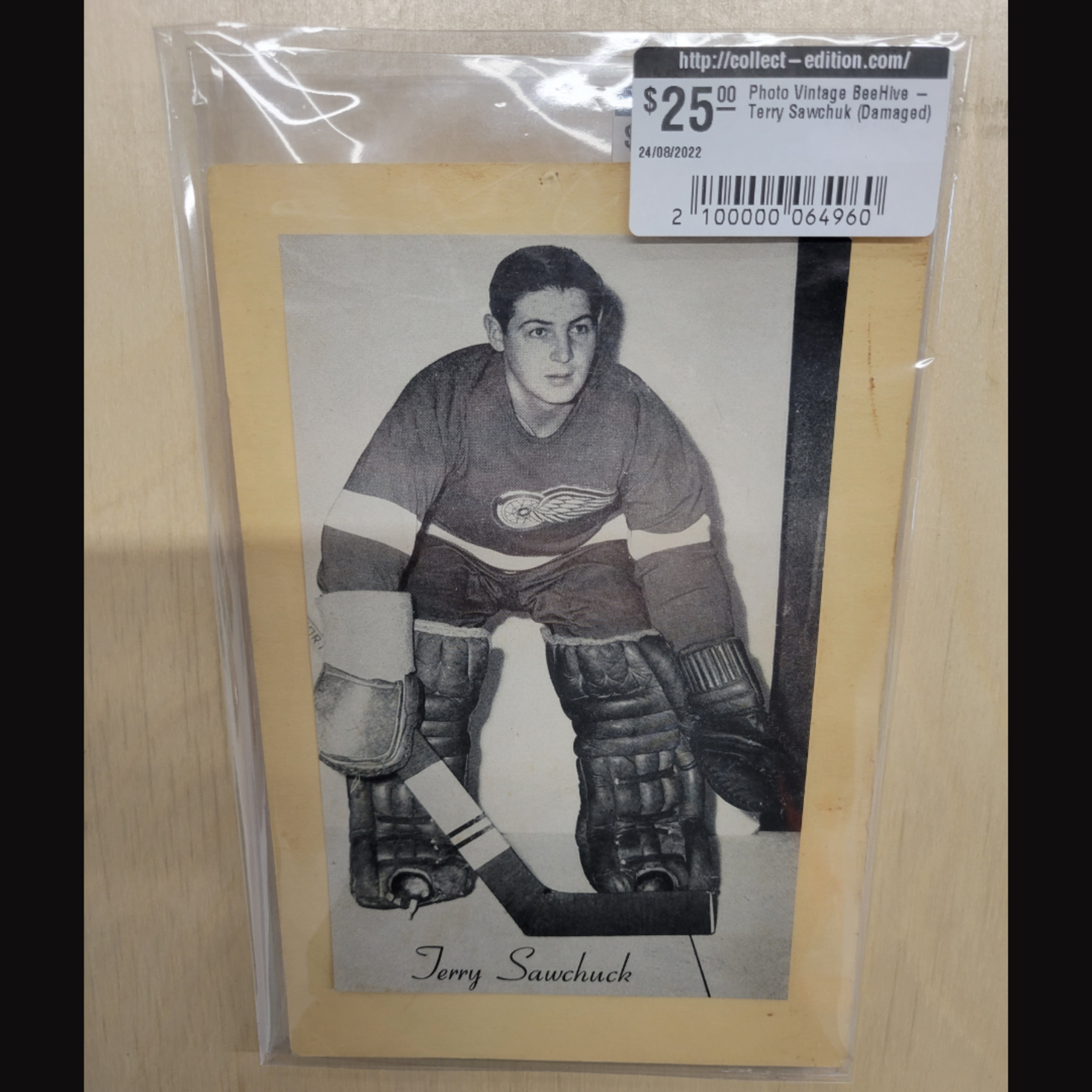 Photo Vintage BeeHive - Terry Sawchuk (Damaged)