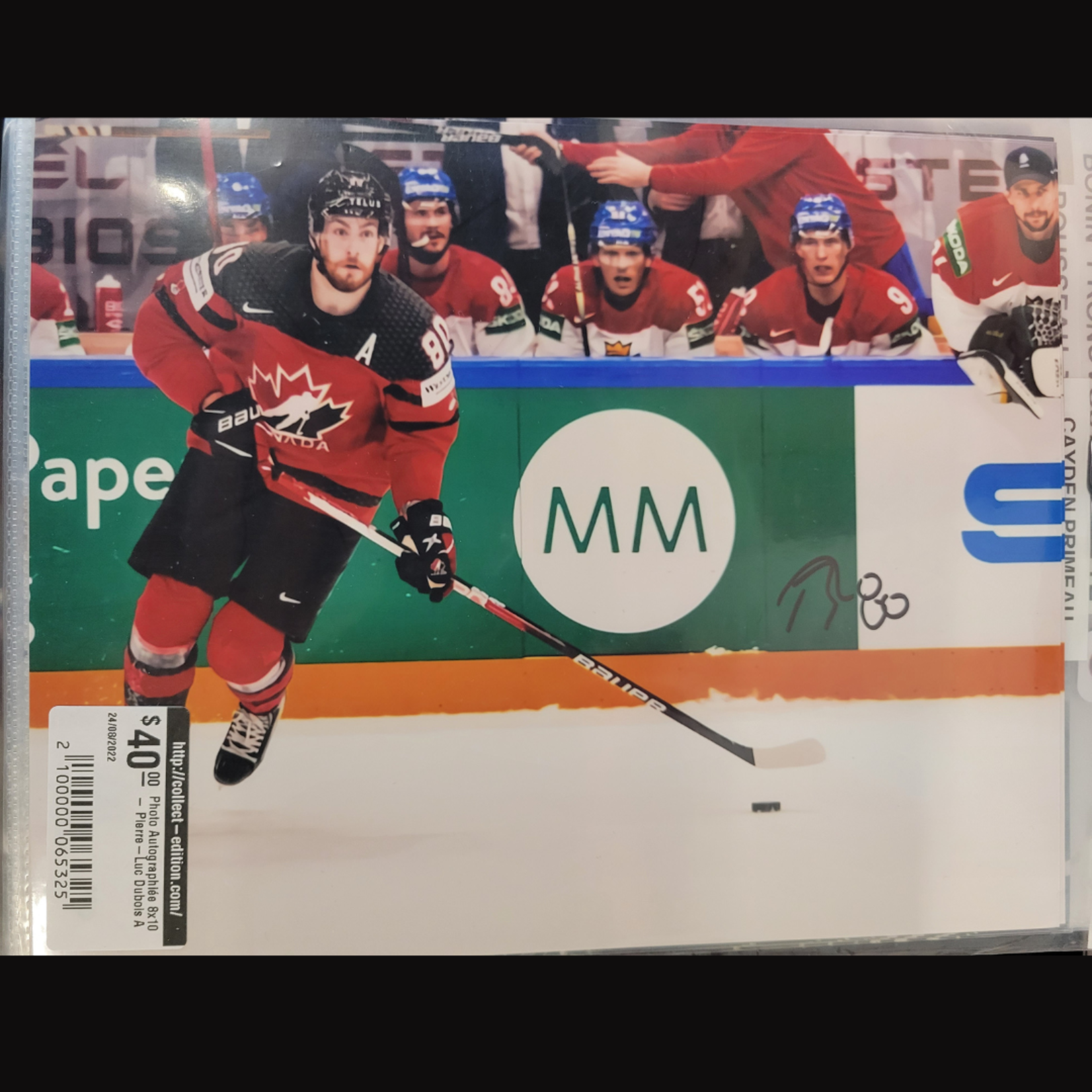 Photo Autographiée 8x10 - Pierre-Luc Dubois A