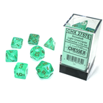 Chessex Kit de Dés Chessex Borealis Light Green/Gold 27575 7-Die