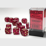 Accessoires Kit de Dés Chessex Magenta w/Gold 12D6 27624