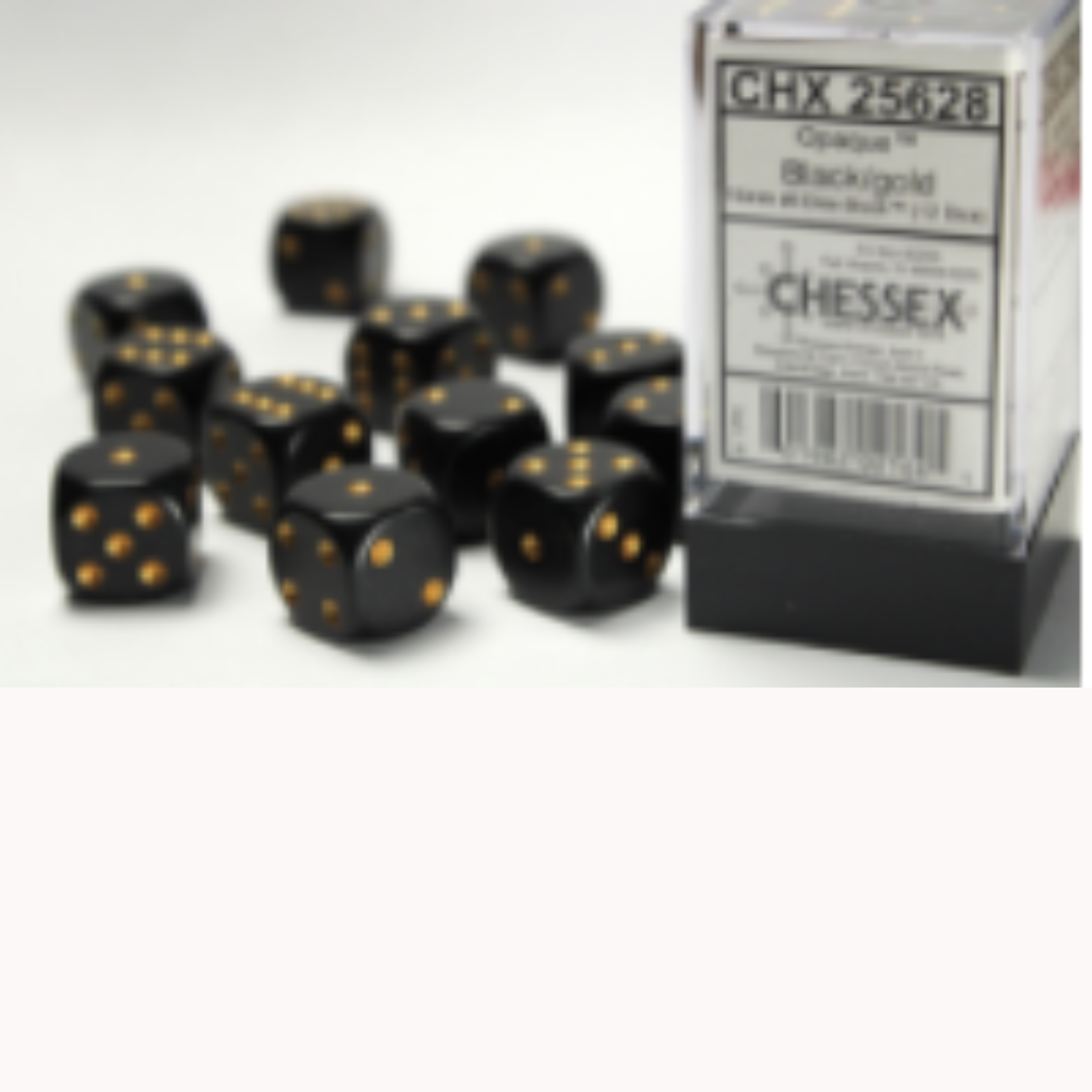 Chessex Kit de Dés Chessex Opaque Black/Gold 12d6