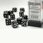 Chessex Kit de Dés Chessex Opaque Black/White 12d6