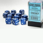 Chessex Kit de Dés Chessex Opaque Blue/White 12d6