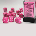 Accessoires Kit de Dés Chessex Opaque Pink/White 12d6