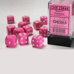 Chessex Kit de Dés Chessex Opaque Pink/White 12d6