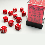 Chessex Kit de Dés Chessex Opaque Red/White 12d6