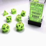 Chessex Kit de Dés Chessex Vortex Bright Green/Black 7-Die