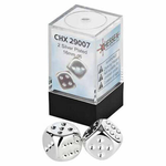 Chessex Metallic Dice 16MM 2xD6 - Silver
