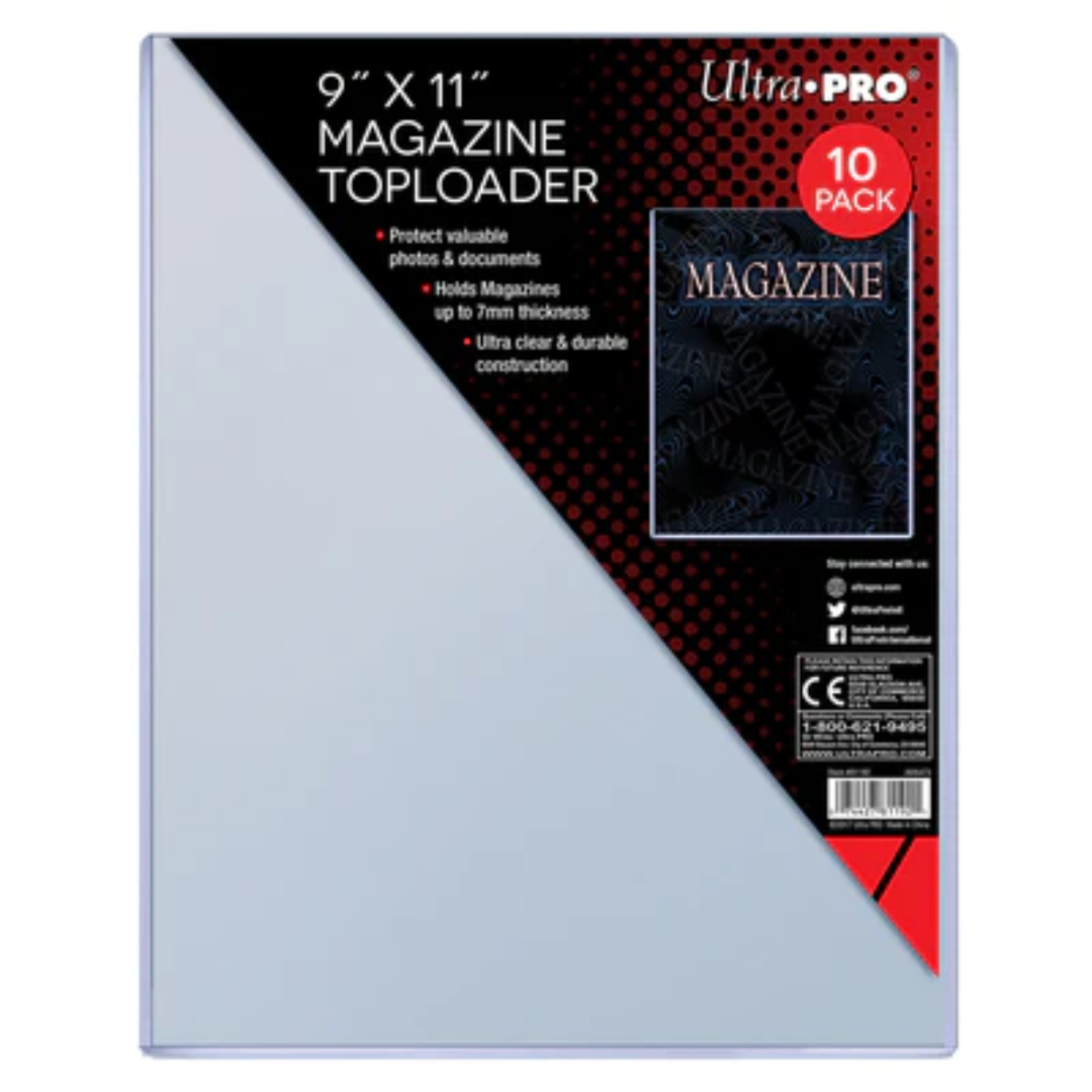 Ultra Pro Toploader - 9" X 11-1/4" Thick Magazine (10)