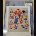 Lithographie 6x8 - Canadiens Retired Numbers - Dickie Moore