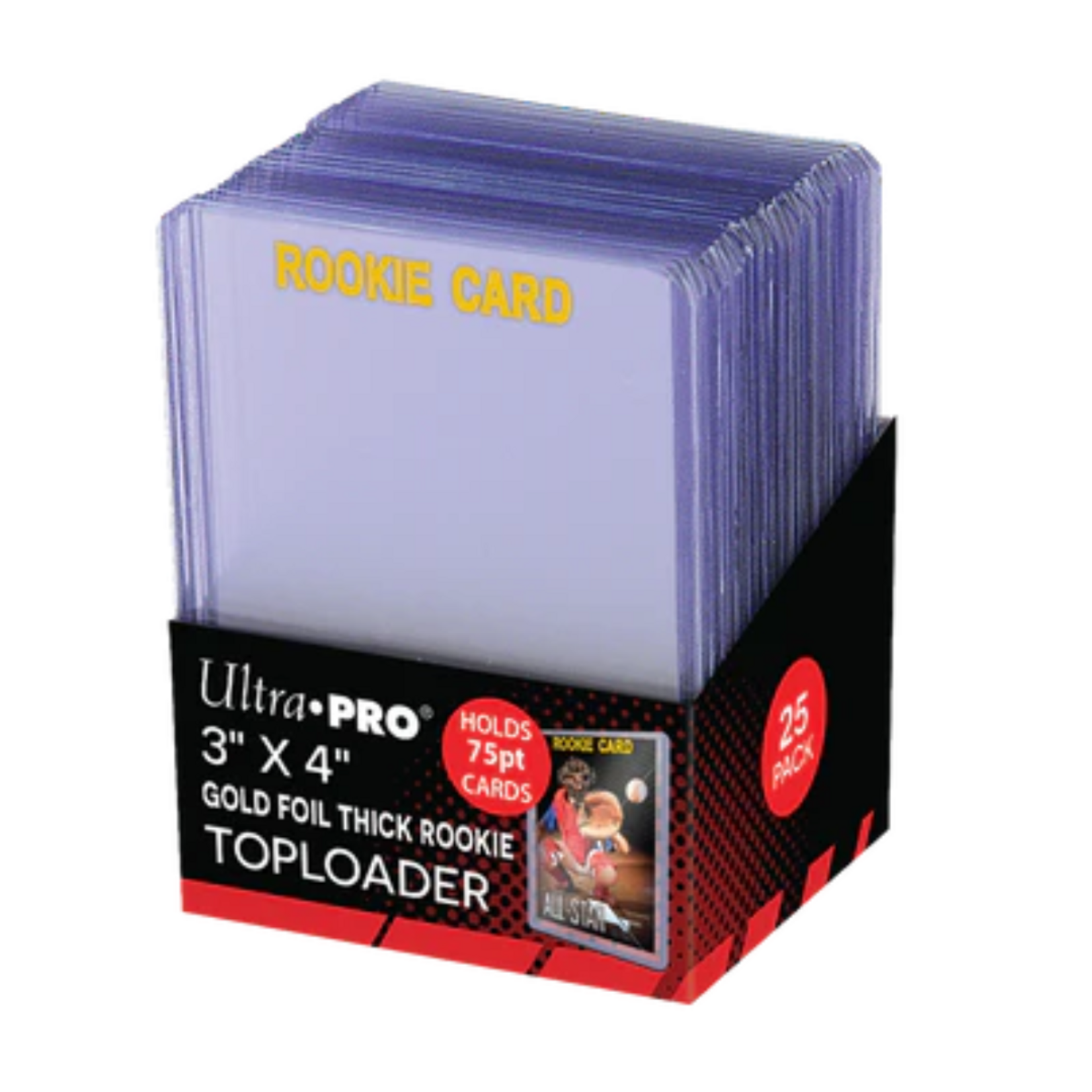 Accessoires Toploader 75pt (25) Rookie Gold