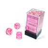 Chessex Kit de Dés Chessex Translucent Pink/White 12d6