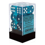 Chessex Kit de Dés Chessex Translucent Teal/White 12d6