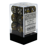 Chessex Kit de Dés Chessex Leaf Black Gold/Silver 12d6