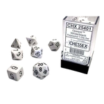 Accessoires Kit de Dés Chessex Opaque White/Black 7-Die