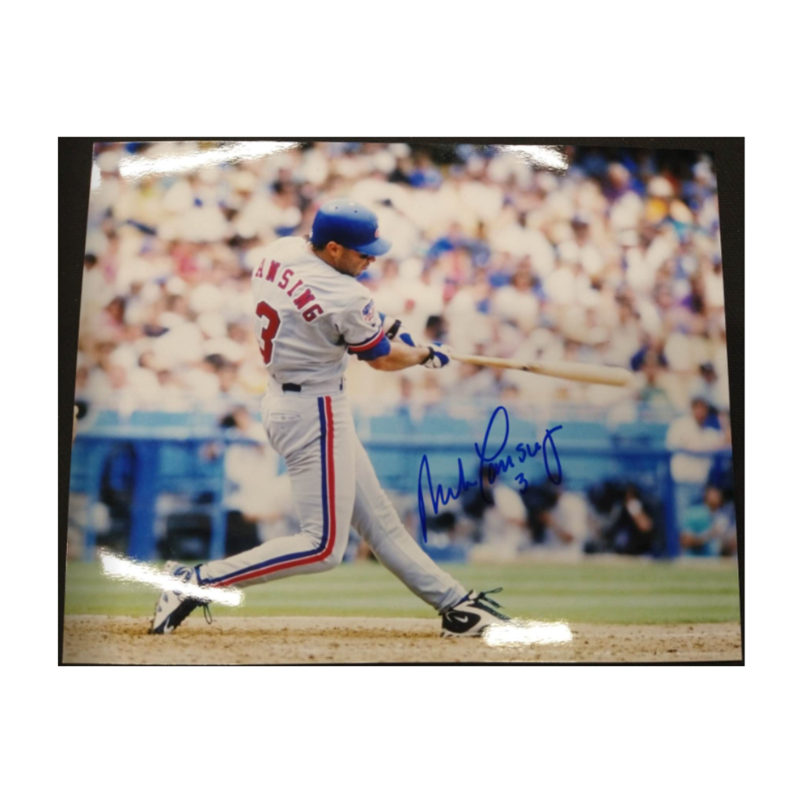 Baseball Photo Autographiée 8x10 - Mike Lansing