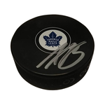 Rondelle Autographiée - Antoine Bibeau - Maple Leafs (Silver)