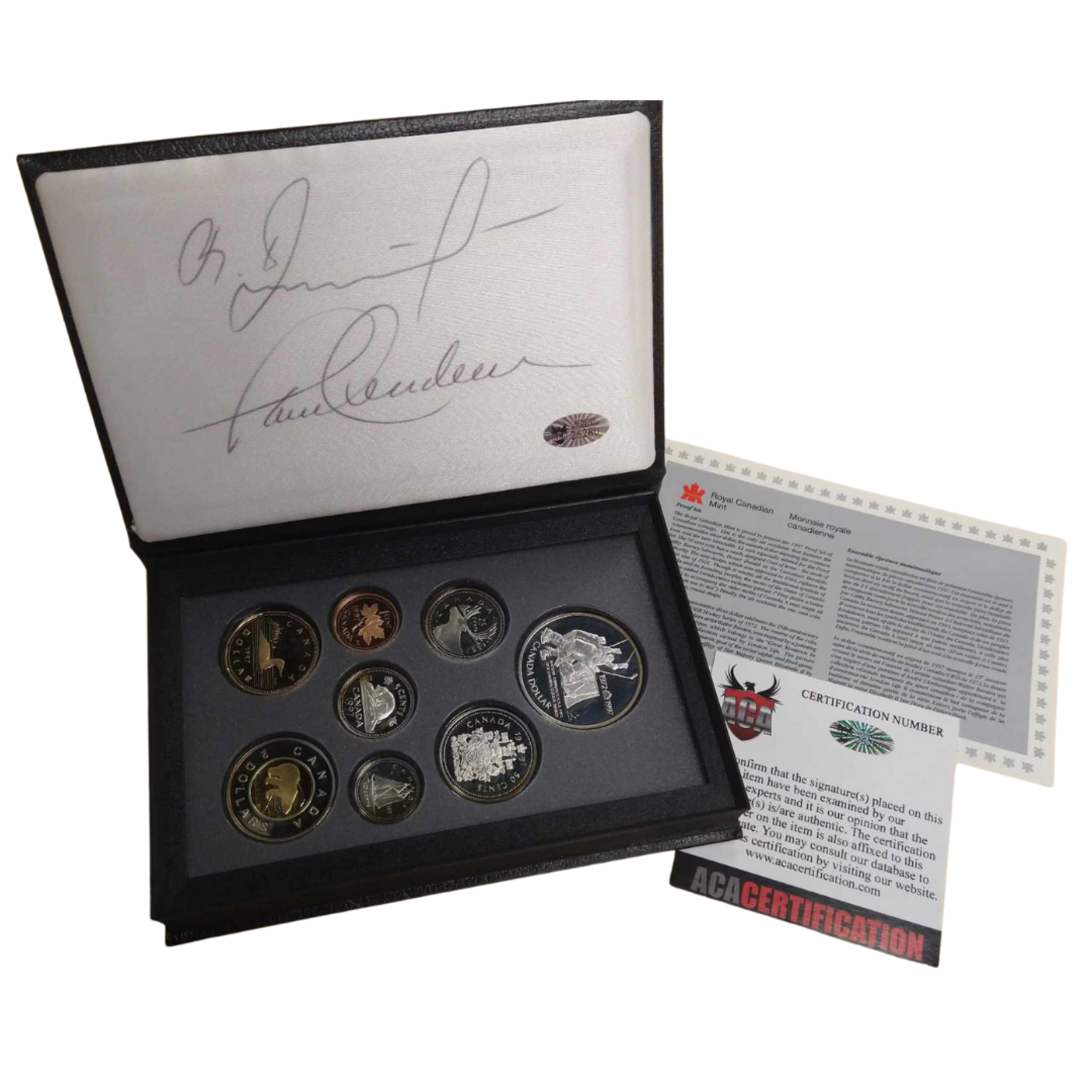 Canada Mint Coffret Summit Series 25th Ann. Autographié Vladislav Tretiak & Paul Henderson