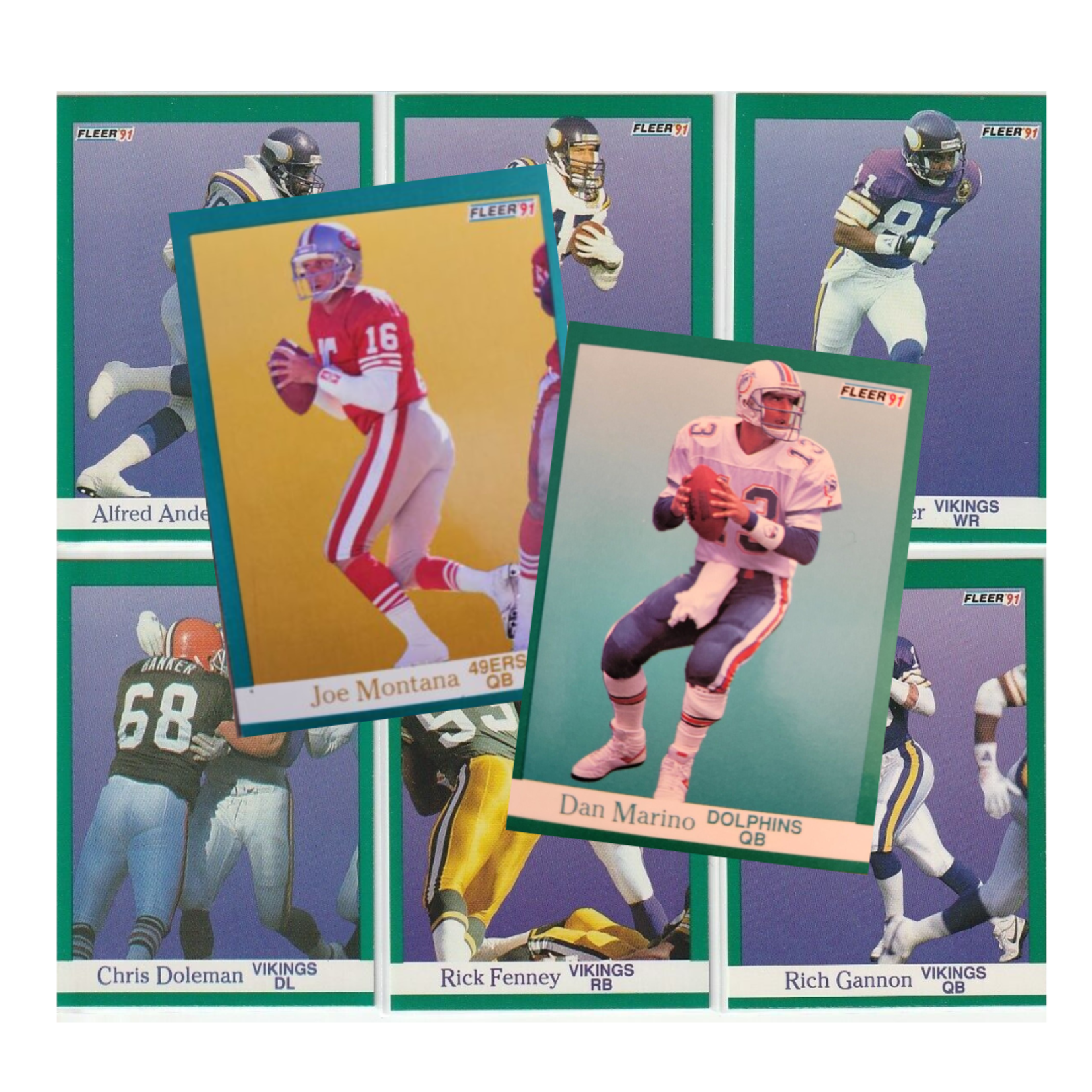 Football Football - Complete Set - 1991 Fleer (1-432)