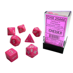 Accessoires Kit de Dés Chessex Opaque Pink/White 7-Die