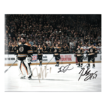 Photo Autographiée 8x10 - Swayman, Marchand & Bergeron